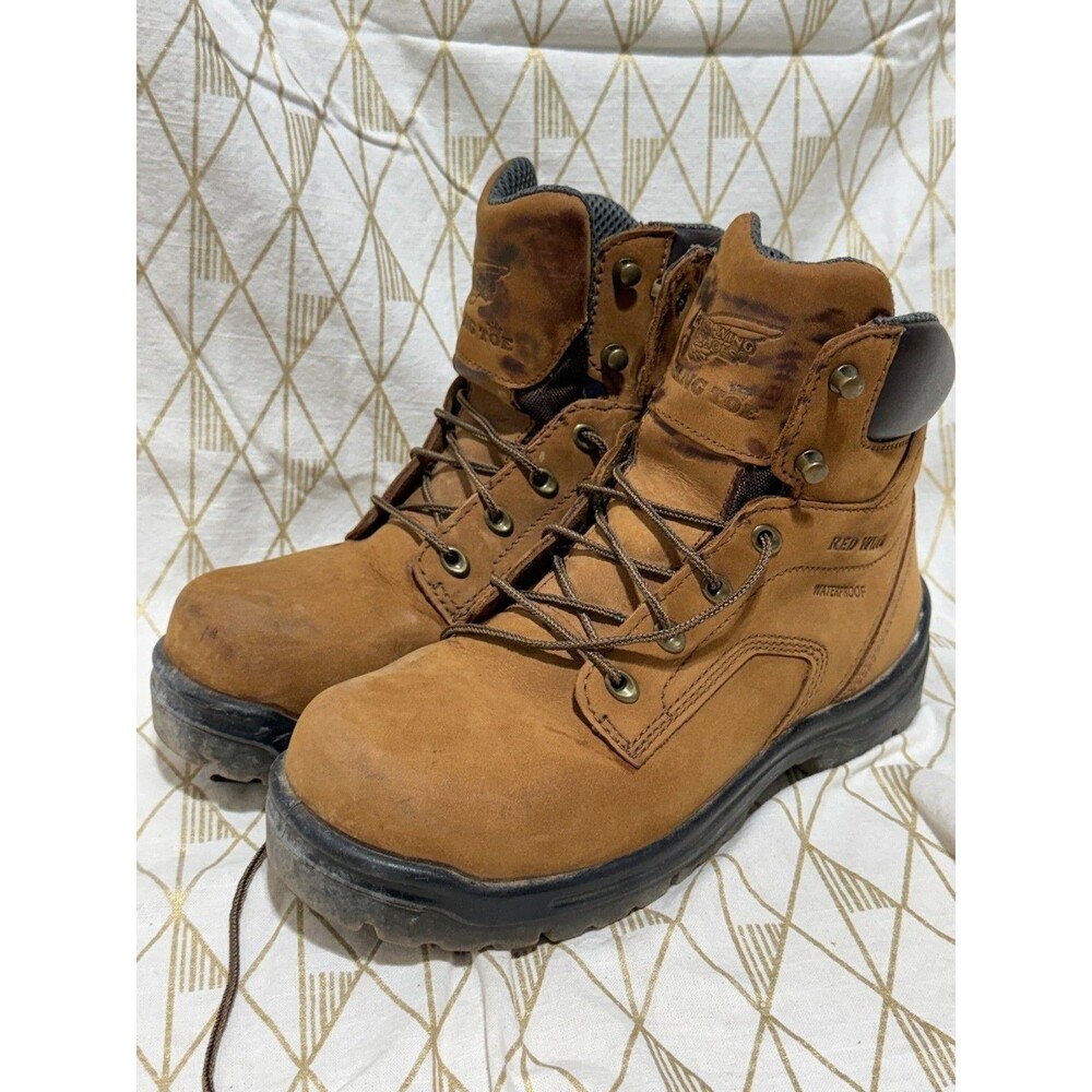 Red Wing King Toe 2247 Womens 8.5 D Waterproof Safety Toe Work Boots Brown ASTM